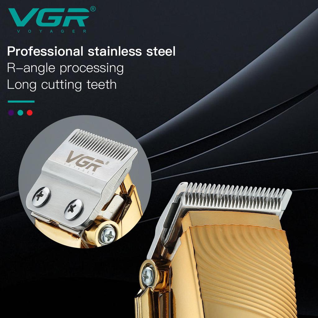 VGR 280 Electric Hair Trimmer Cordless Professional Rechargeable Barber Hair Clipper Oily Hair Clipper Shape Carving Smart Digital Display LED Shaver