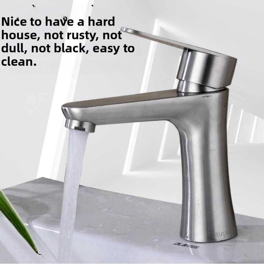 Single Handle Stainless Steel Faucet Rust-proof Washing Machine Faucet  Bathroom Fixture