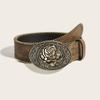 Punk Rock Leather Waist Belt With Vintage Studded Design Daily Supplies Casuals