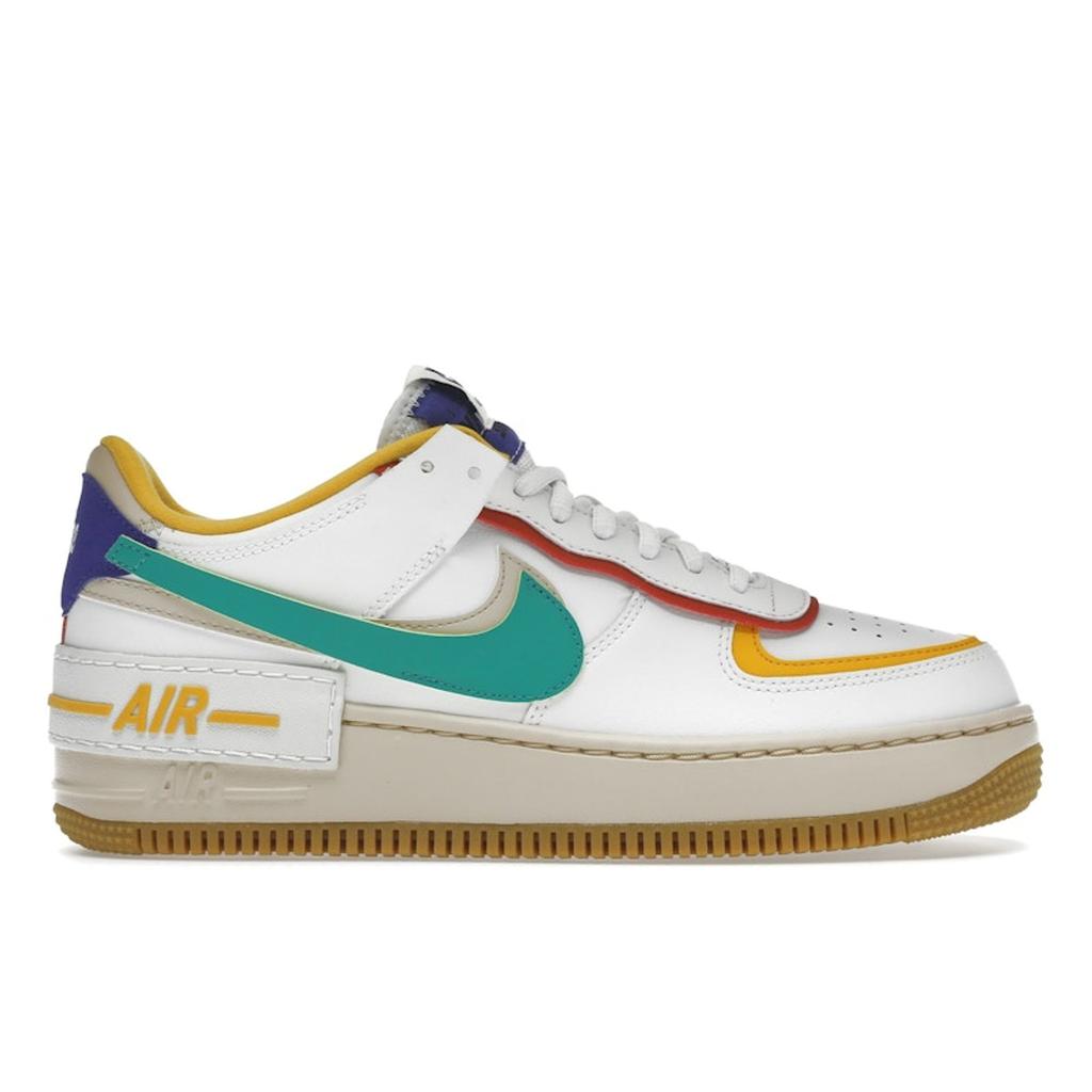Nike  Air Force 1 Shadow Multi-Color Women Sneakers White Summit-White Neptune-Green CI0919-118