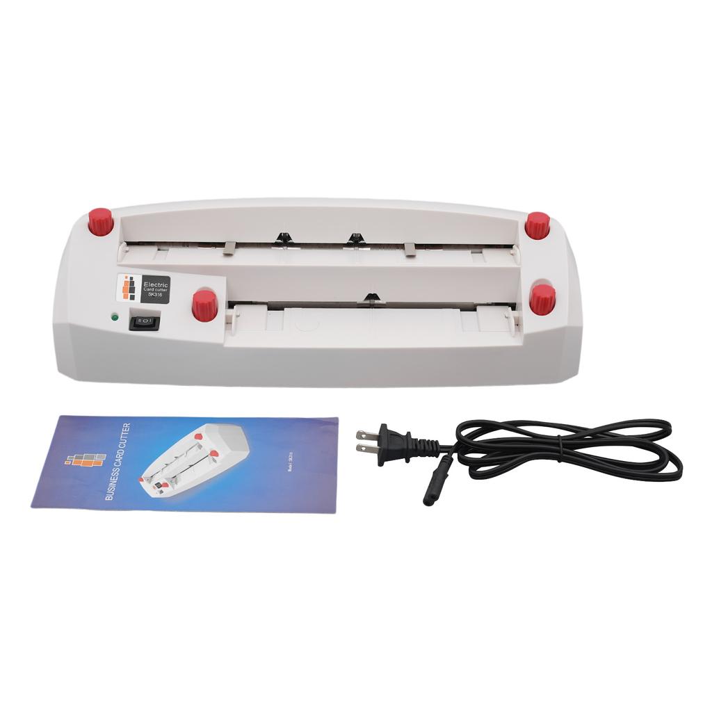Electric Business Card Cutter Machine Automatic 3.5"x2" Cardboard Cutter High-Speed Paper Trimmer with Auto Feed & Waste Removal