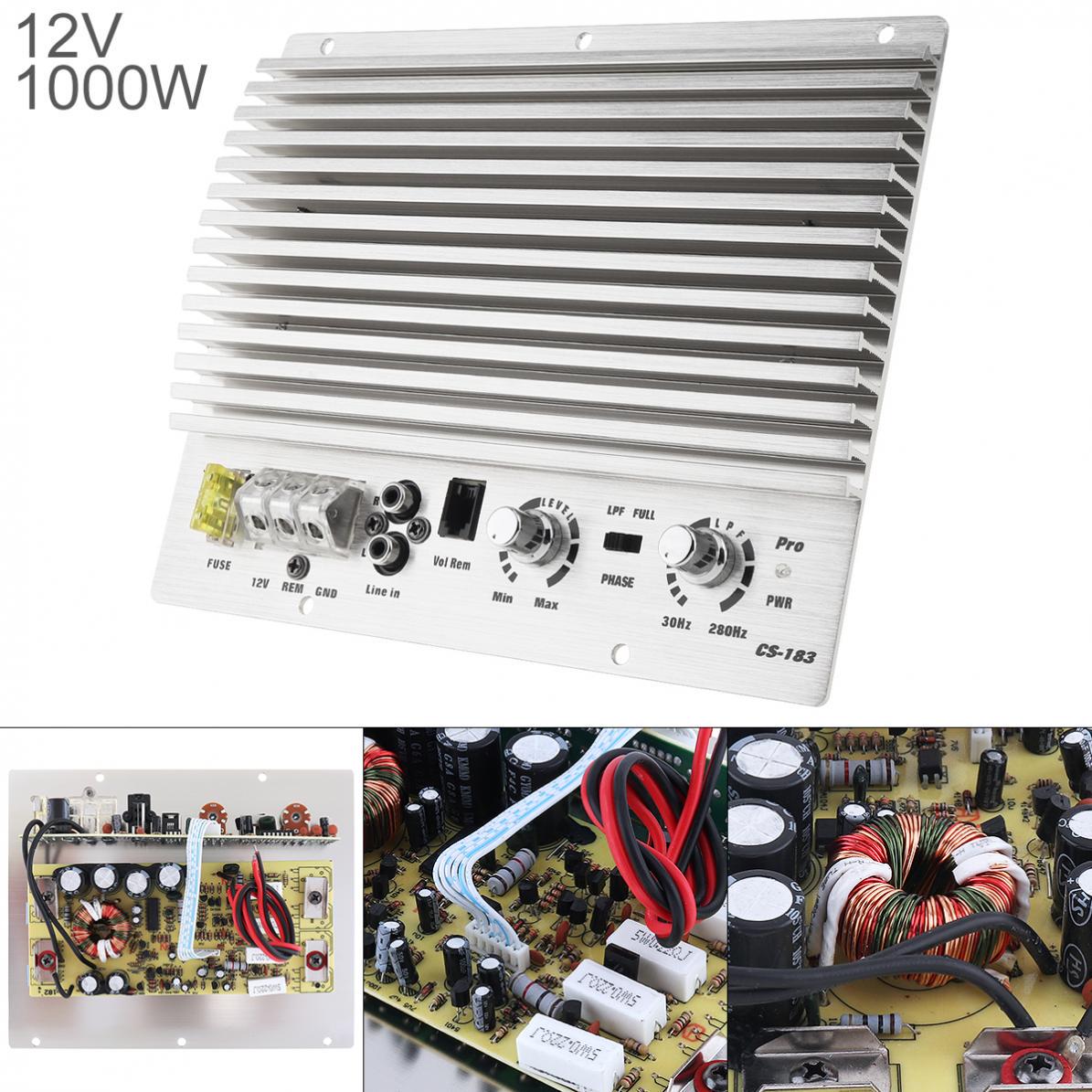

Класс AB Цифровой 1000W 2-канальный серебристый алюминиевый сплав высокая мощность автомобильная аудиосистема AMP усилитель сабвуфера