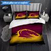 3PCS Brisbane Broncos Bedding Set 2D Printing (Includes 1 Duvet Cover + 2 Pillowcases Coreless), Bedroom decor,Fan gift