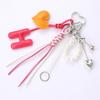 Cute Bag Charm Pendant Keyring Alphabets Heart Braided Rope Keychain Bag Charm for Backpack Purse Handbag Decoration