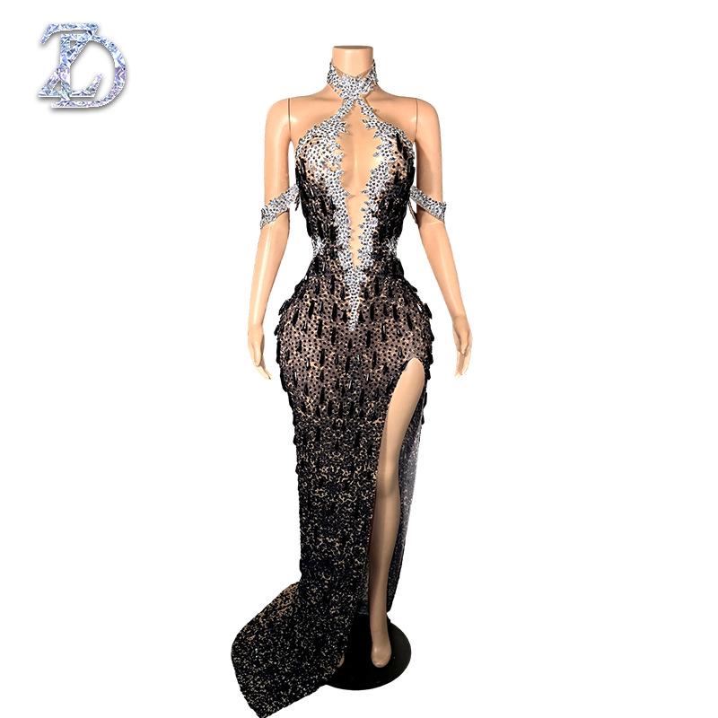 2026 Spring Arrival: Pink Sequin Mermaid Evening Gown for Banquets and Events