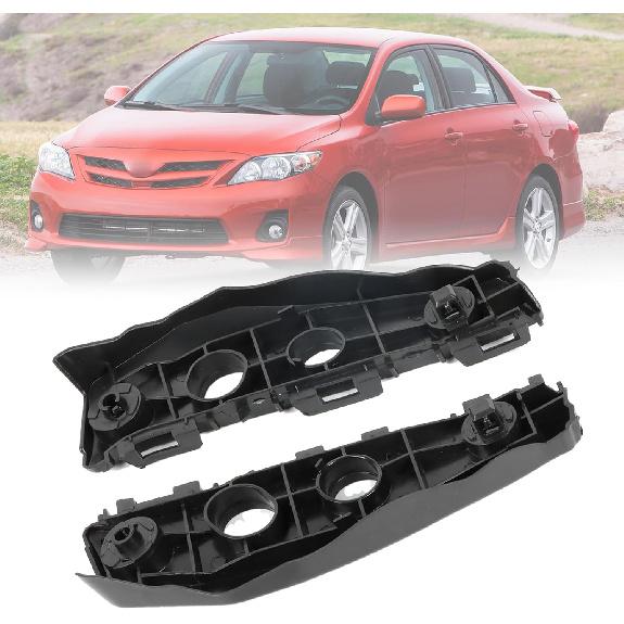 Front Bumper Bracket Set for Toyota Corolla 2009-2010 Left Driver and Right Passenger Side 52116-12390, 52115-12430, 52116-02110, 5211502130,