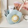 1PC Flower Makeup Brush Storage Box Wall Hanging Home Bathroom Vanity Table Top Comb Toothbrush Cute Cartoon Storage Box