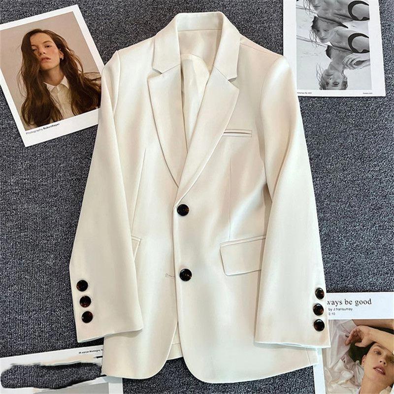 

Новый весенний пиджак для женщин, маленький темперамент, ощущение свободы, повседневный шик, элегантное модное пальто, топ M покинуть белый