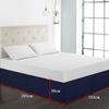 Premium Hotel Pleated Bed Skirt Wrinkle Fade Resistant Solid Color