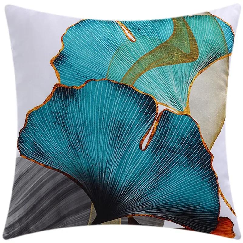 Nordic Yellow Gray Printed Pattern Pillowcase Home Sofa Living Room Office Decoration Cushion Cover