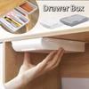 Versteckte Aufbewahrungsbox Schreibtisch-Aufbewahrungsschublade Selbstklebender Tischaufbewahrungshalter aus Kunststoff Einfache Kleinigkeiten Kosmetik Schreibwaren-Organizer