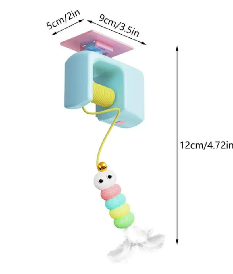 Electric Interactive Cat Teasing Stick Toy Elastic Rope Automatic Flying Bird Cat Toy Pet Stress Relief Toys For Cats