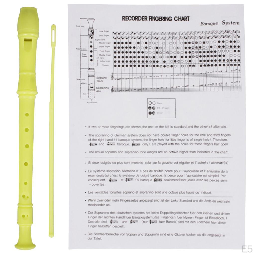 8 Hole Clarinet Children Music Flute with Cleaning Rod for
