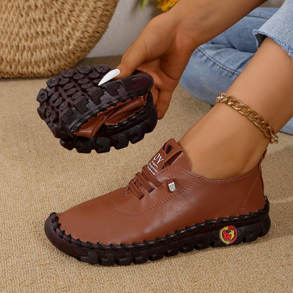 Women Sneakers 2025 New Breathable Retro Stitching Muffin Bottom Plus Size Women Shoes Spring Summer Soft-soled Roman Sneakers