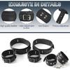 BDSM Bondage Wrist Thigh Cuffs and Ankle Sex Restraints Set Adjustable Leg Straps Handcuffs Couple Beginner SM Game Play