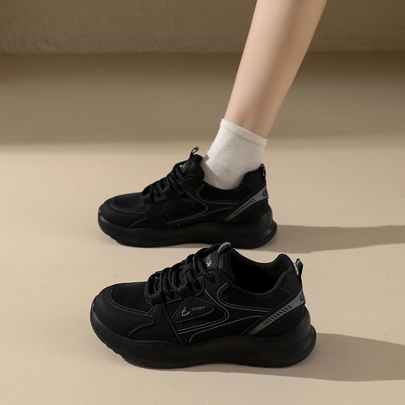 Fashion CRLAYDK Women's Sneakers Casual Leather Tennis Lightweight Chunky Fashion Shoes Walking Footwear Running Sports Trainers