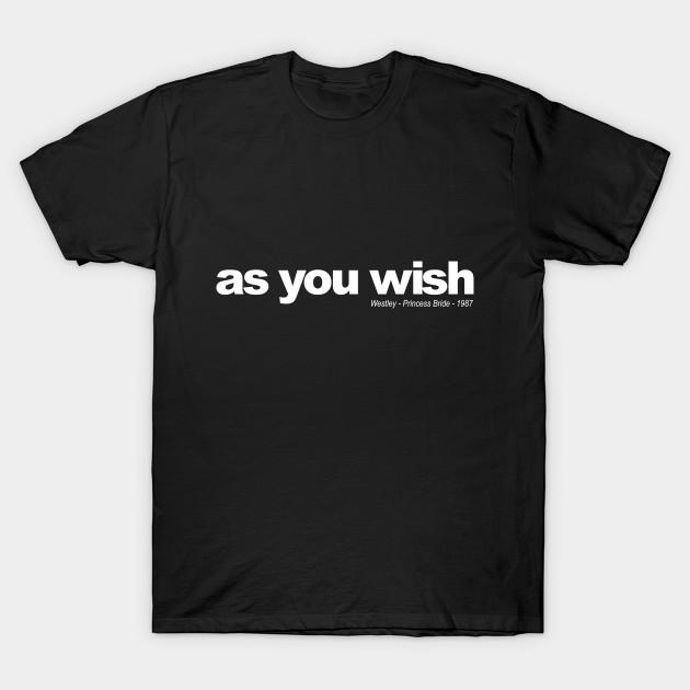 

Men Black Print T-shirt As You Wish No-Cut Transfer Paper Print Cotton Tshirt 3XL чёрный