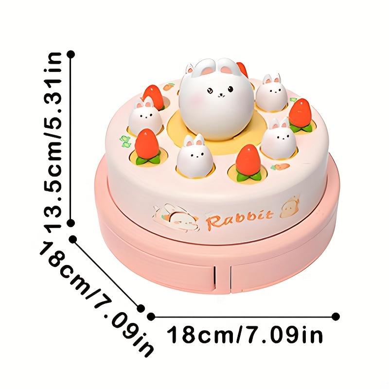 Interactive Electric Bunny Spinner Toy with Moving Rabbits Pink Learning Game, Rabbit Toy, Playful Design, Childsafe Material, Preschool Activity