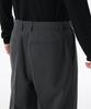 Musinsa Standard Whipcord One-Pleat Wide Hidden Banding Slacks [Gray]