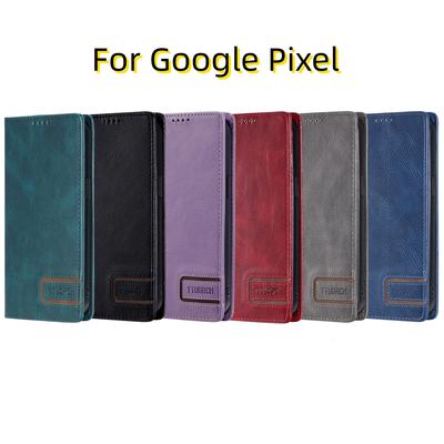 Google Pixel 6/6A/6 Pro,Pixel 7/7A/7 Pro,Pixel 8/8A/8 Pro Lüks Dana Derisi PU Deri Kapak Standı Cüzdan Telefon Çantası Deri Kılıf Kartlı