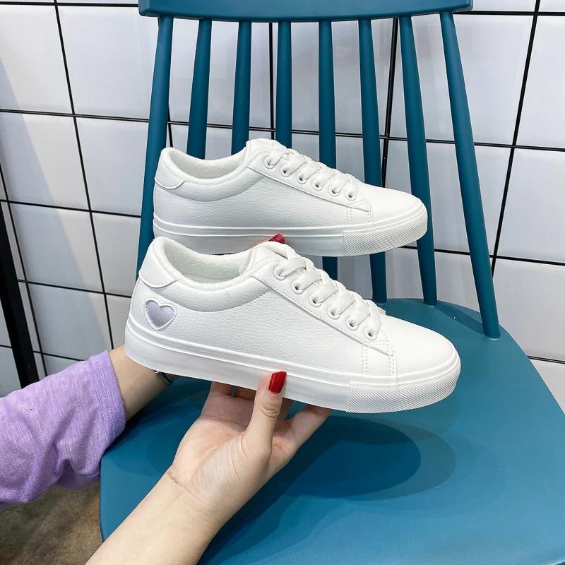 spring autumn Female Women Sneakers Fashion Breathble Vulcanized Shoes Cute Cartoon Up Casual White Women Shoes Zapatos De Mujer
