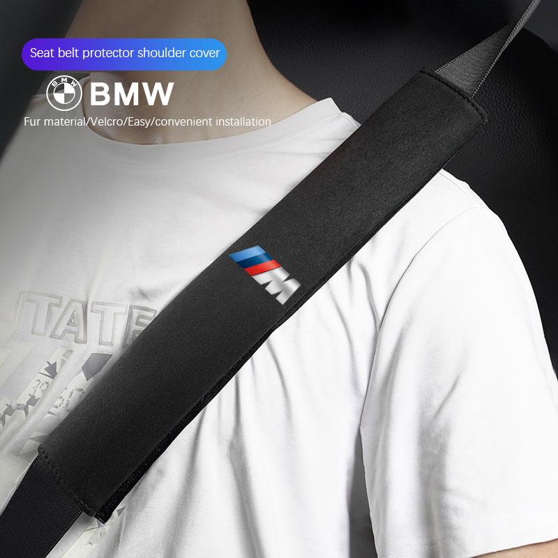 Car Shoulder Protector Pad Suede Seat Belt Cover For BMW E46 E90 E60 F30 F10 E39 E36 F20 G20 G30 E92 E87 E91 X5 E70 F11 E30 F31 XR1