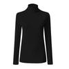 Women's Fashion Slim-Fit Stretch Base Layer Top Solid Colour Long-Sleeved Blouse