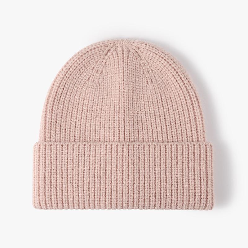 Knitted Hats Men And Women Autumn And Winter Wool Hats, Ear Protectors, Windproof And Warm Hats, Solid Color Light Board Cold Hats