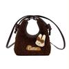 Fashion versatile lamb wool plush bag women's season autumn and winter new niche design exquisite messenger shoulder bag