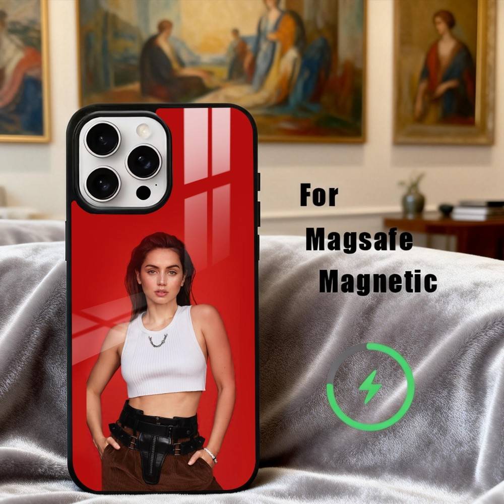 A-Ana de A-Armas-S Actress Phone Case For iPhone17,16,15,14,13,12,11 Plus,Pro Max Magnetic For Magsafe Wireless Charging