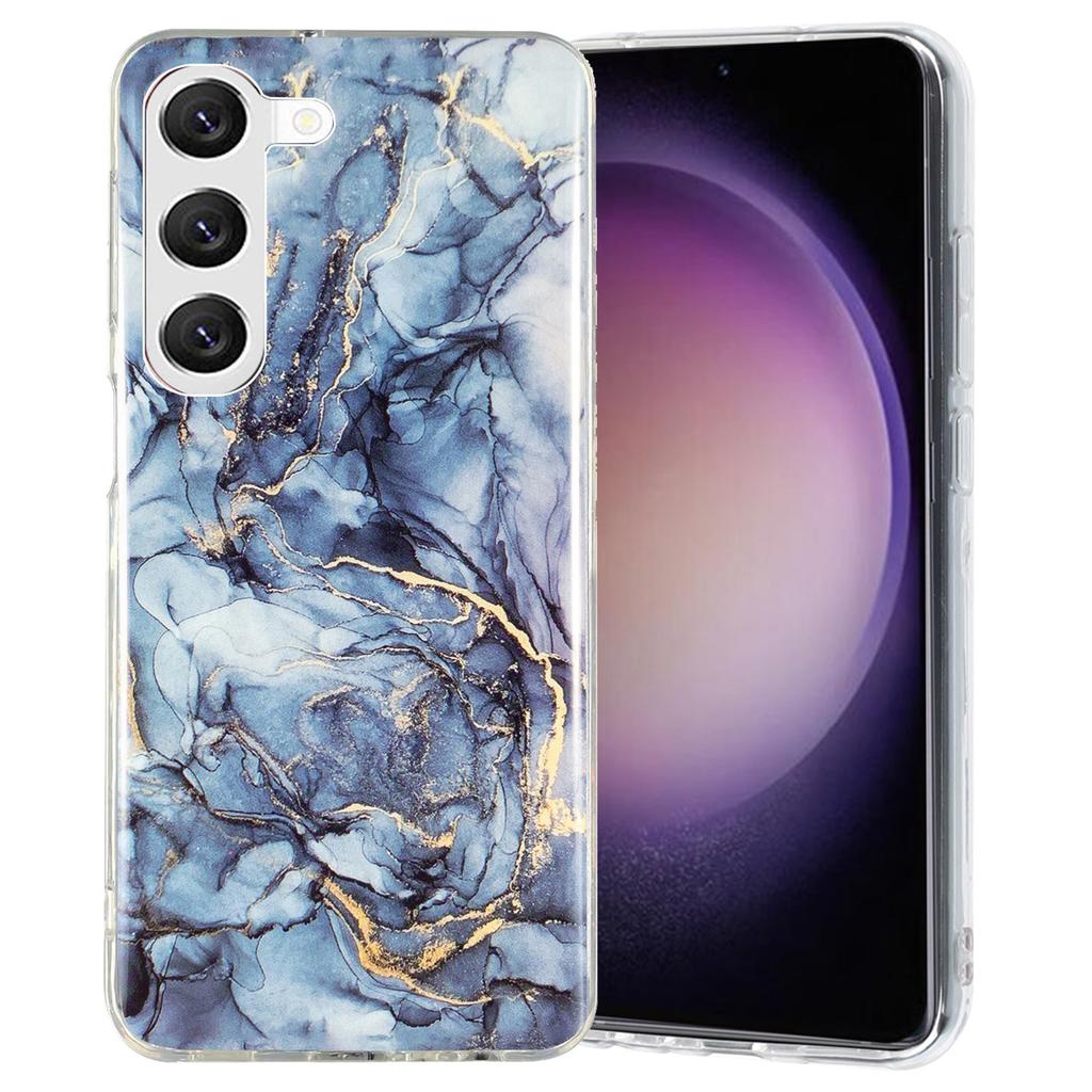 För Samsung Galaxy S23 IMD Marmormönster TPU-skal Stötsäkert Baksidsskydd Telefonskal