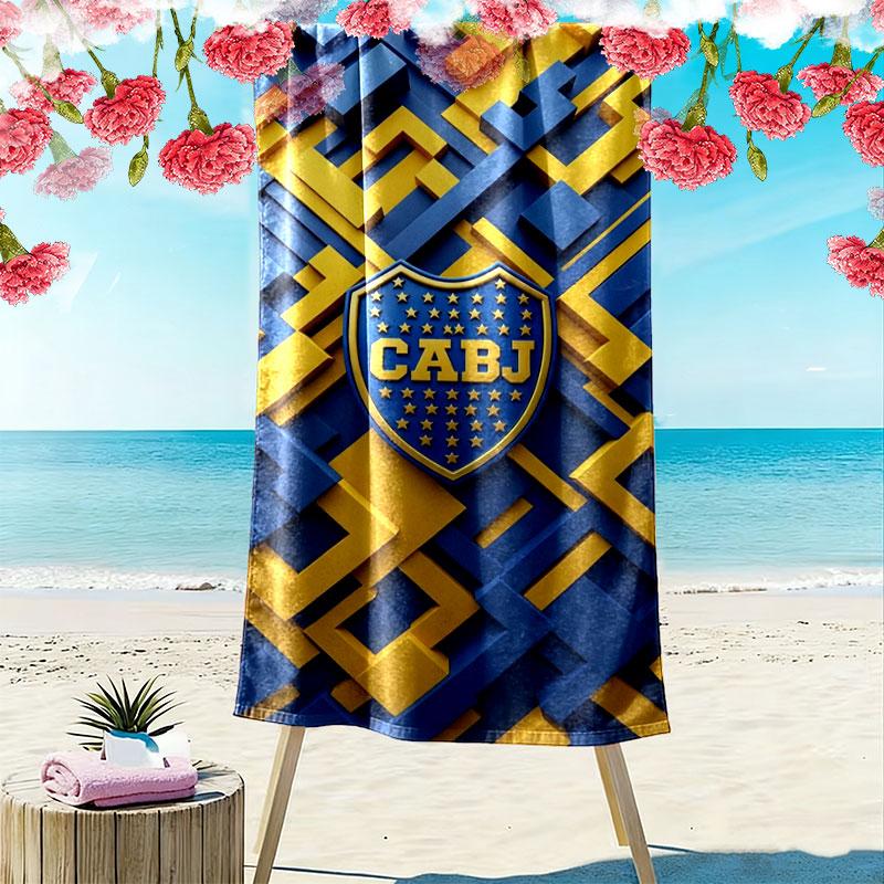 Boca Juniors Print Strandtuch, Großes Weiches Schnelltrocknendes Handtuch für Strand Camping Schwimmen