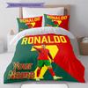 Biancheria da letto con Momento Celebrazione di Ronaldo Personalizzato, Set Trapunta Copripiumino Federa Regalo di Compleanno per la Casa (1 * copripiumino + 2 * federa, senza nucleo)