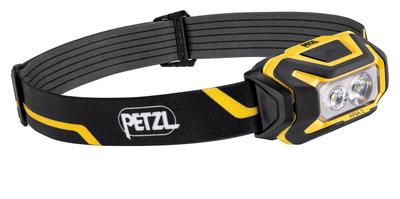 Petzl Aria 2 Wasserdichte und staubdichte Kompakt-Stirnlampe E070AA00, Gelb/Schwarz,