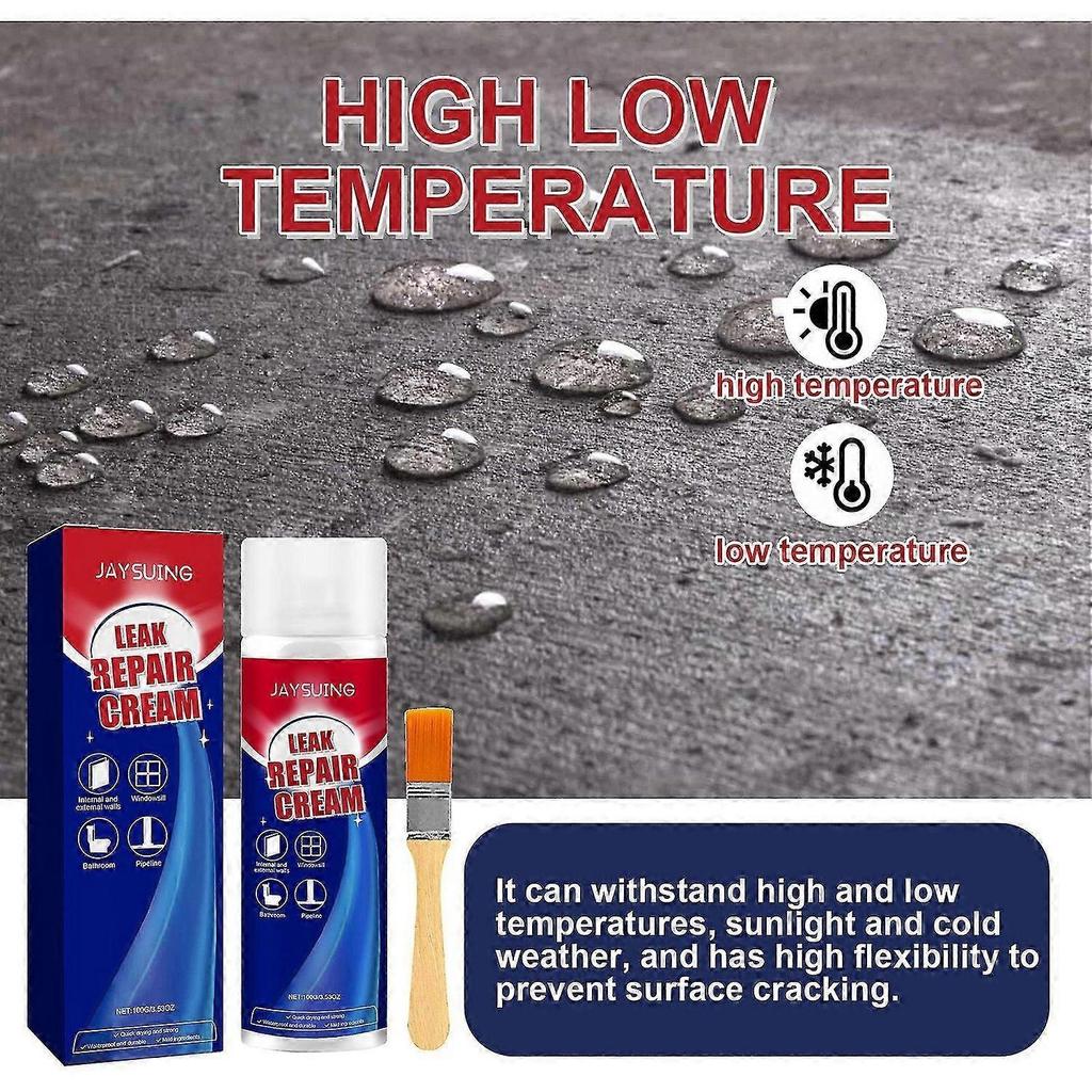 3x Sigillante Impermeabile Spray Ripara Perdite Multifunzione Pasta Fissa per Sbucciature Fessure con Pennello per Bagno Cucina