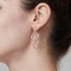 14K Triple Round Drop Earrings (Gold Pin) ELGPEE392
