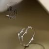 925 Sterling Silver Antler Ring: Women's Adjustable Open Design, Index Finger Ring, Internet Celebrity Style