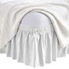 Wrap Around Dust Elastic Ruffle Bed Skirt Bedding for King Queen Twin Easy Fit Wrinkle-Free Washable Fade Resistant Home Decor