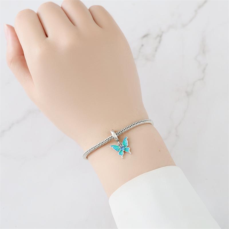 Authentic copper Bead Charms Pendant Christmas Penguin Lucky Feather Blue Sailboat Charm Bracelets Diy Jewellery Making