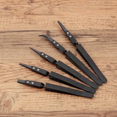 5 Stück/Set Keramikpinzetten-Set Reverse Präzisions-Keramikpinzetten Hitzebeständige Pinzetten Antistatische Pinzetten für Labor