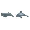 2PCS Whale Ornament Cute Whale Look Modern Style Whale Figurine Resin Ornament for Home Decoration Mini Garden Cake