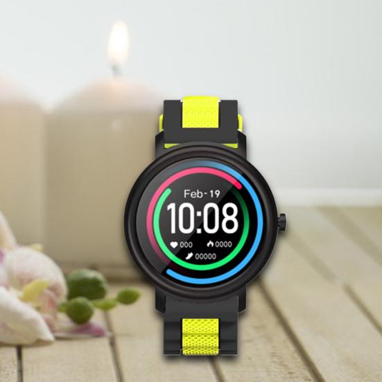 

Регулируемый спортивный силиконовый ремешок для часов 20 мм для Xiaomi-Mibro Air красный/чёрный