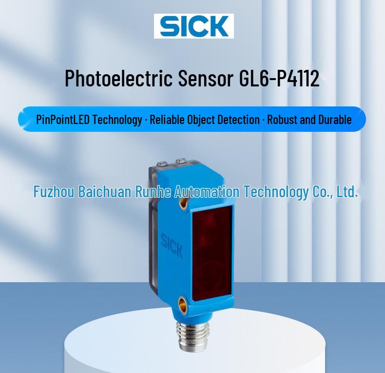 SICK GL6-P4112 Mini Photoelectric Sensor with Visible Red Light - Ample Stock (1051777)