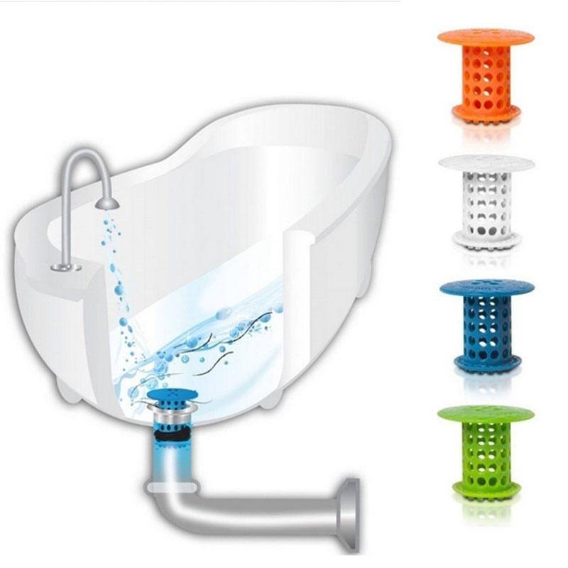 

Bath Pond Anti Held In Tank Floor Drain Plug Hair Hair Cleaning Collector Anti-blocking Device білий