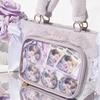 FUYUUNEKO Fluffy Fur Ita Bag with Side Ribbons, Fuyuneko (Floating Cat) MILK DOLLY, Chinese Ita Bag, Oshikatsu, Lavender, Purple [Parallel Import]