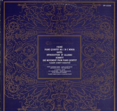 LP Record ROBERT CASSADOGE JOSEPH CALVA LEO  Faure Piano Quartet No. 1 In C Mino GR2226 ANGEL Japan Classical Used