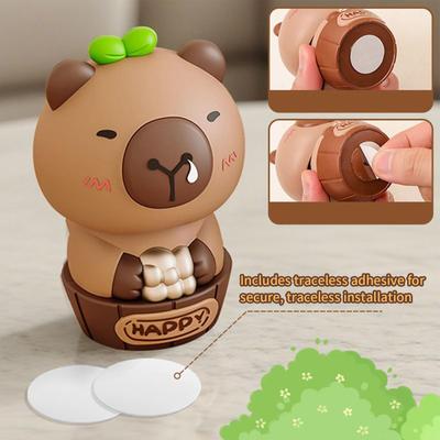 Car Dashboard Ornaments Capybara Solar Dancing Figures Vehicle Interior Accessories For Tabletop Console Daily Driving Truck