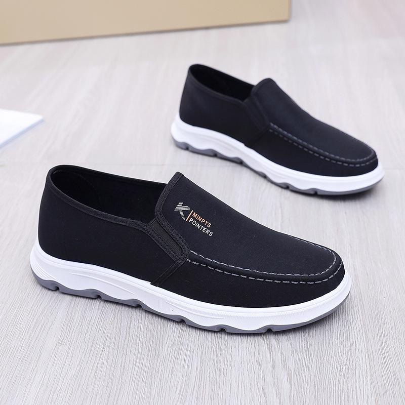 

Тканевые туфли мужские весенние дышащие парусиновые туфли мягкая подошва нескользящие для среднего и пожилого возраста обувь для отца удобная обувь для вождения 44 чёрный