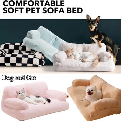 Pet Bed for Medium Small Cats and Dogs, Washable Puppy Sleeping Bed Cat Couch Pet Sofa Bed, Anti-Slip Bottom Soft Cat Sofa Beds