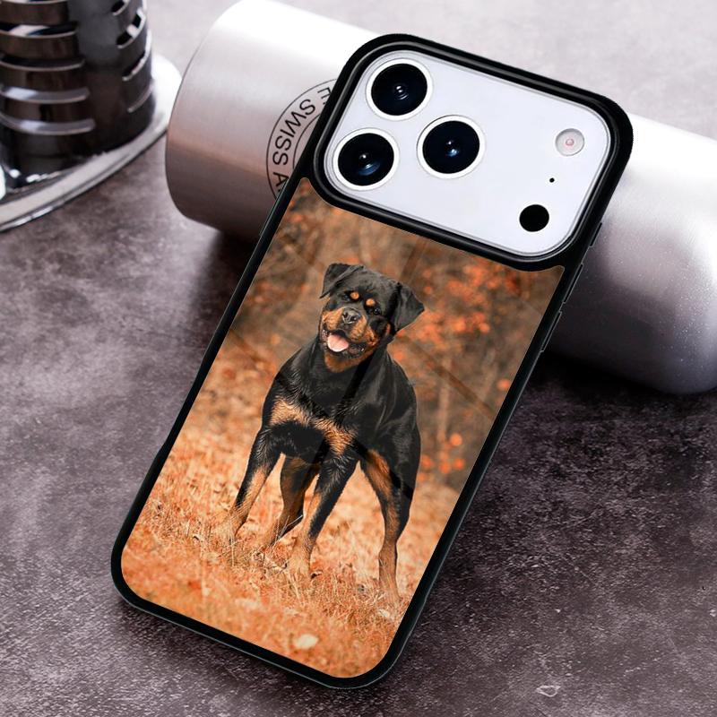 Cute Rottweiler Dog Phone Case For iPhone 17 16 15 14 13 12 11 Pro Max Plus 17Air Soft Silicone Cover